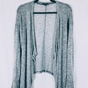 American Eagle Gray Waterfall Cardigan Sweater Size M
